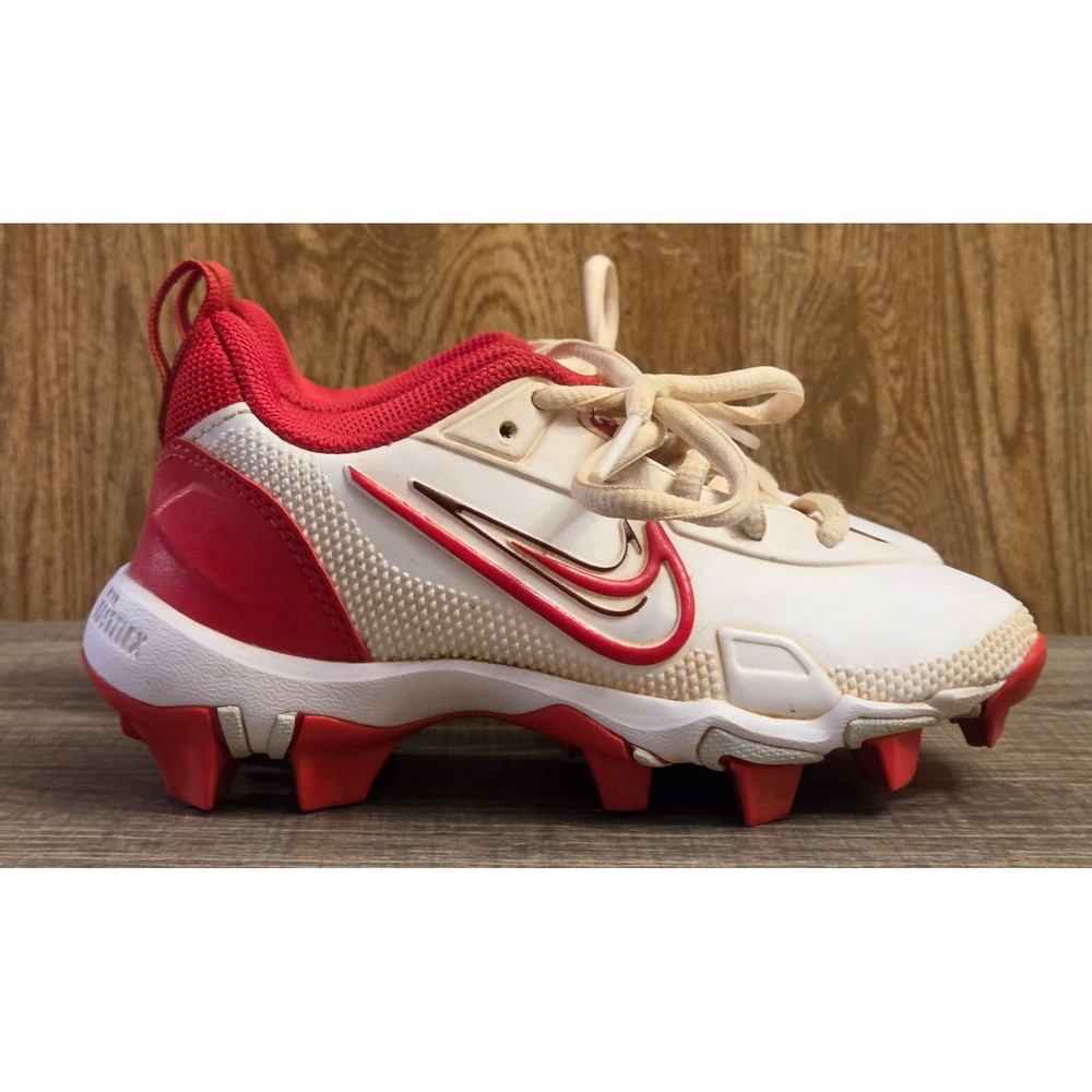 Nike Force Trout 9 Keystone‎ Baseball Cleats Youth Size 11C Red White